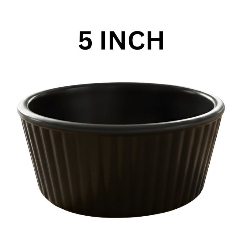 Melamine 5 Inch Ramekin Black Bowl Serving Bowl