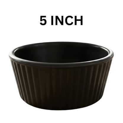 Melamine 5 Inch Ramekin Black Bowl Serving Bowl