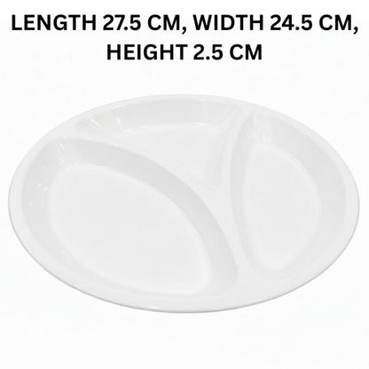 Melamine Euro Divider White Serving Dish With Box