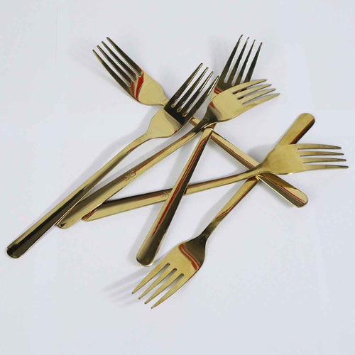 18 Pieces Set of Golden Stainless Steel Spoons