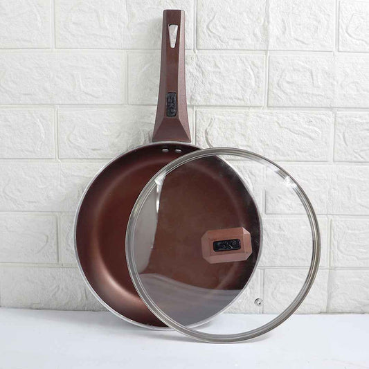 Silverleafs CocoaShield Non-Stick Frypan – 26cm (With Glass Lid)