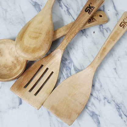 5 Piece Smart Wooden Cooking Utensils Set